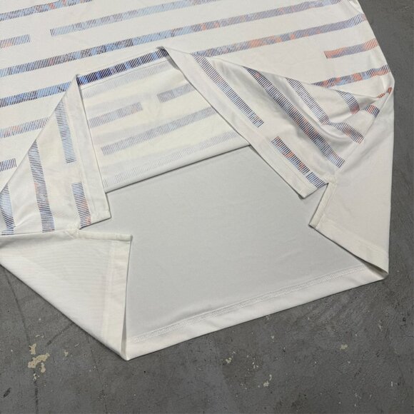 Callaway Golf Shirt Stretch Short Sleeve Polo Striped White XL - Picture 6 of 7